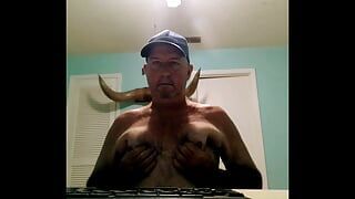 Playing with my tits while working on Thursday night