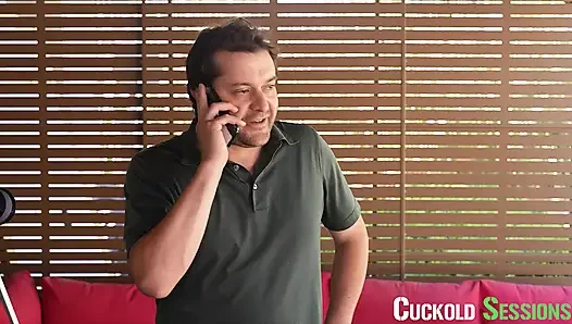 CUCKOLD SESSIONS - Penelope & Natalia Fuck Bull In Front Of Cuck