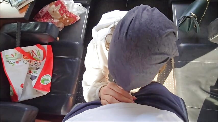 Caught on a train - Blowjob - Public
