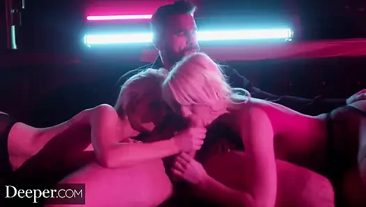 Daha derin - Kayden ve Kenna striptiz kulübü kabininde vip sikişiyor