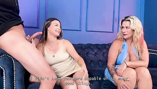 I decide to accompany my 18-year-old stepdaughter to her first casting... Porn? FFM bisexual threesome