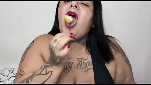 Sucking on His Lollipop and Smoking