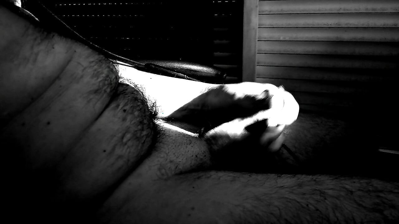 long masturbation. solo man. hard af. edging and exploding in the end - b&w recording