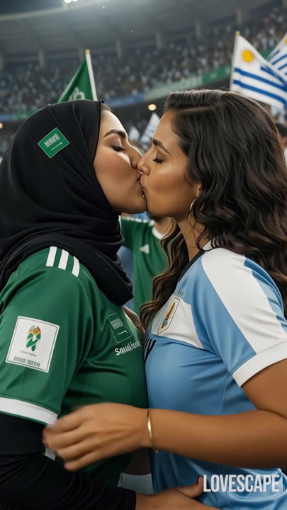 Saudi vs Uruguay Nasty Makeout Tie (AI)