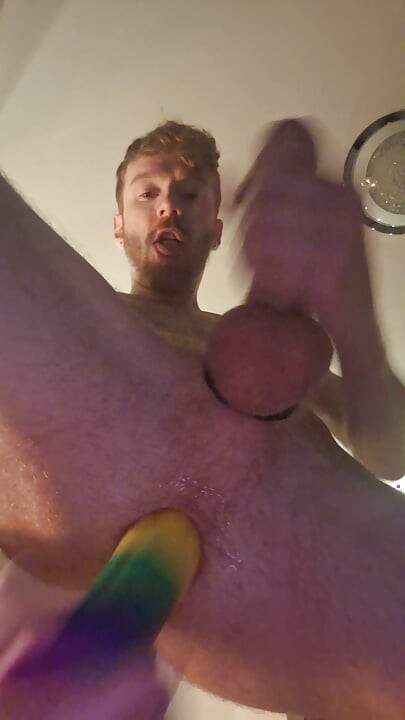 Close Up Dildo Wrecking Boy Cunt