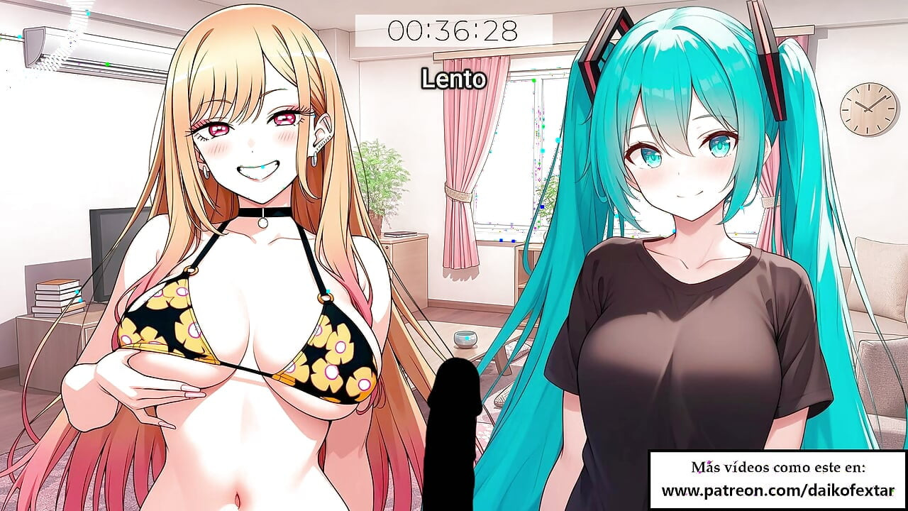 Espanhol audio joi hentai. Marin e Miku te masturbam por sua vez!