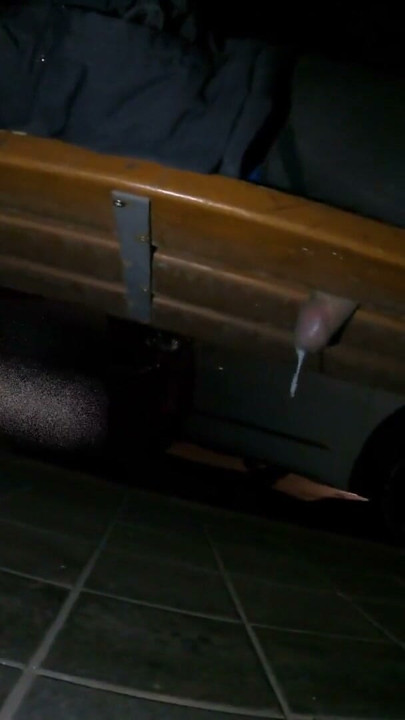 Eccentric twink caught 3 times fucking a bench, powerful orgasm | Clip 1