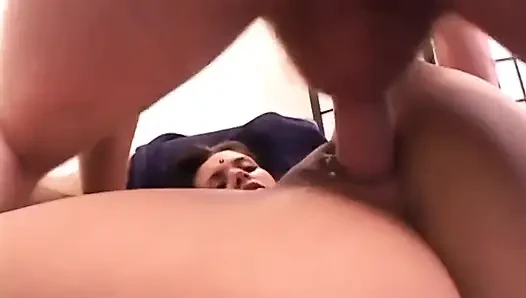 Threesome asian pussy fucking...cum in mouth