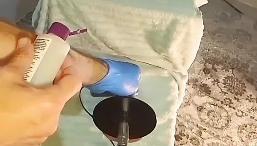 Sıska iç çamaşırı şişman dildo