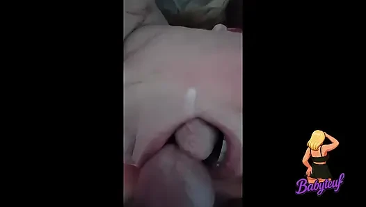 MILf 60 year old stepmom sucks cock and swallows cum