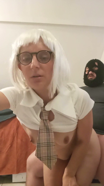 My favorite schoolgirl came to see me during my shower | Clip 1