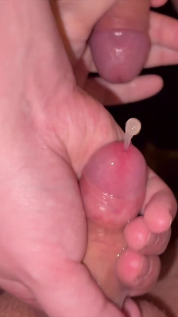Emotional moment from "The best cumshots of 2 uncut cocks from the 4th quarter"