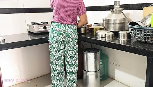 Komal wasn't cooking kitchen food, she was fucked from behind.