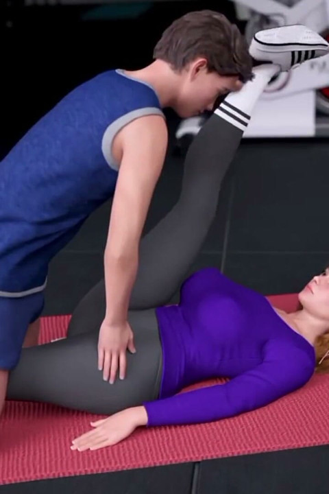섹스 레슨으로 변한 핫한 소녀와의 운동 수업!