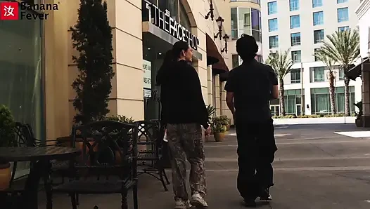 Old & Young Chinese Guys Double Team Hot Brunette European Pornstar in Wild Threesome