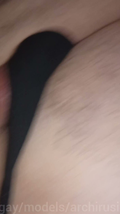 A young femboy boy is covered in hot daddy's cum! | Clip 1