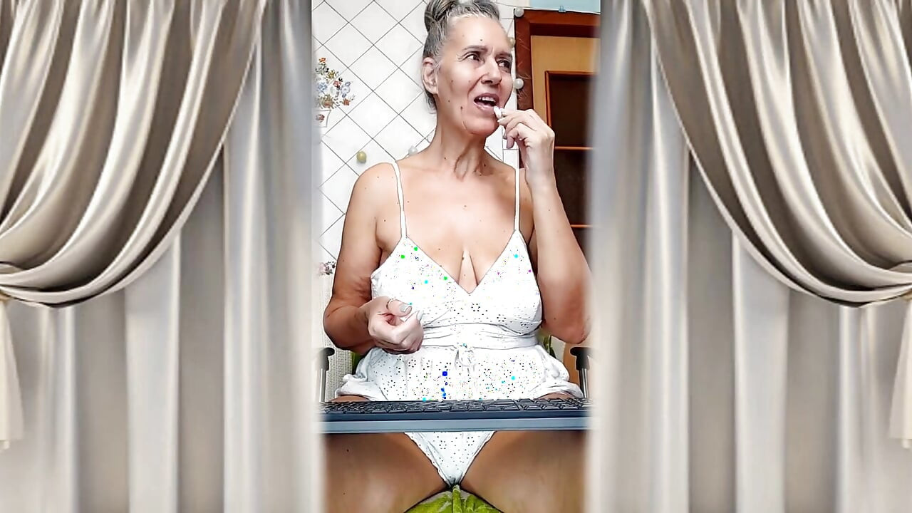 Hot Housewife Lukerya Flirts in the Kitchen and Engages in Passionate Masturbation.