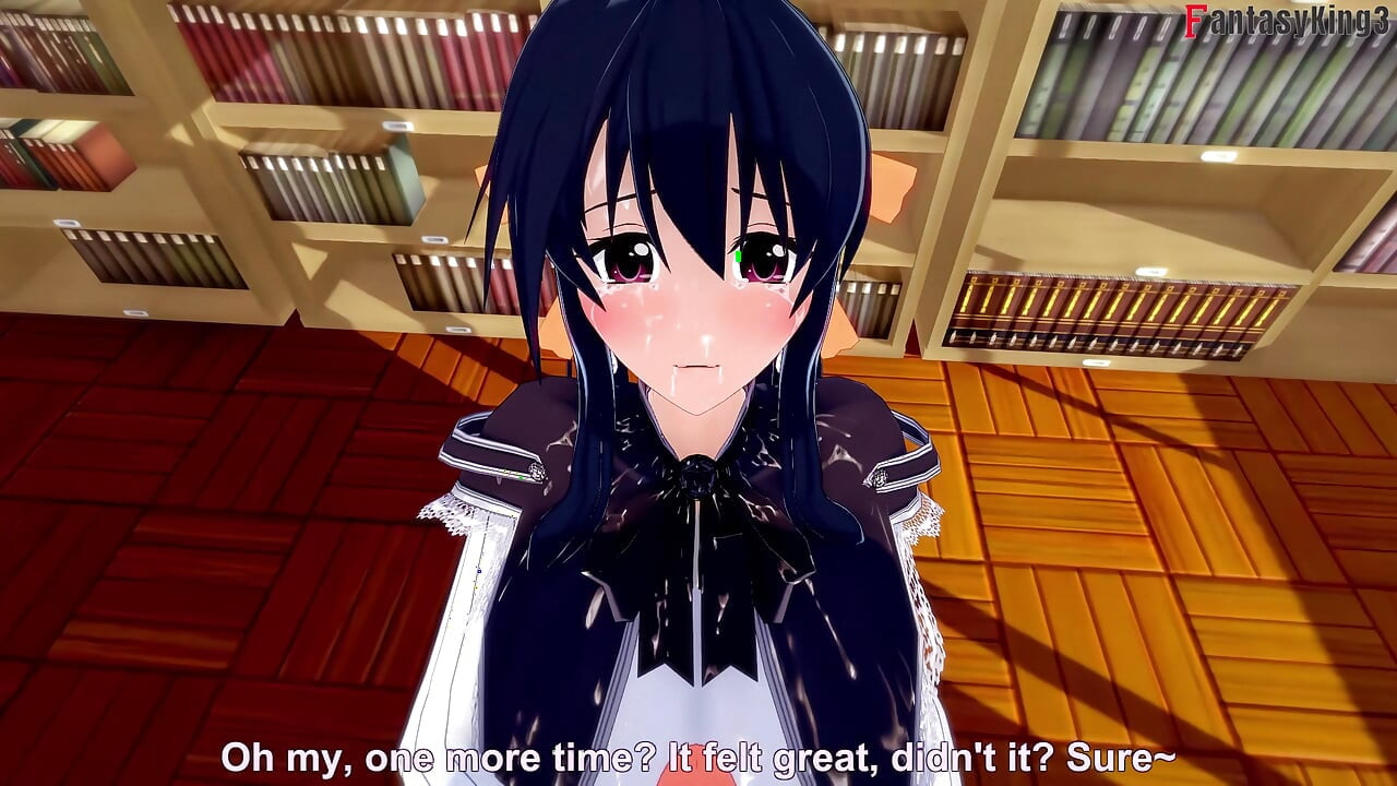 Akeno robi mi loda w publicznej bibliotece - DXD NTR Madness Series