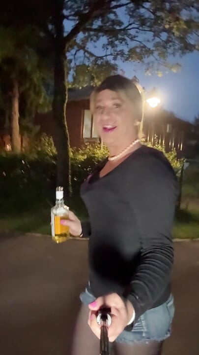 Sissy Compilation Outside drinking and pussy fuck in Public