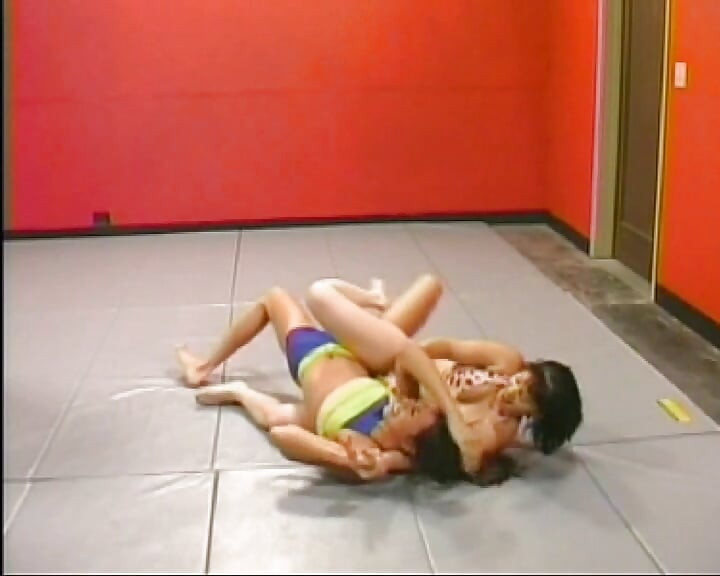 Astonishing French babes are sharing dildo on the wrestling floor