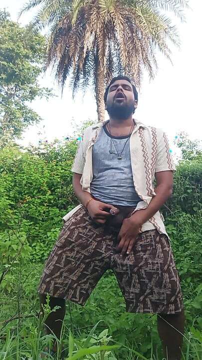 Suddenly in morning my cock feel very horny that's why I come to forest to alone fun