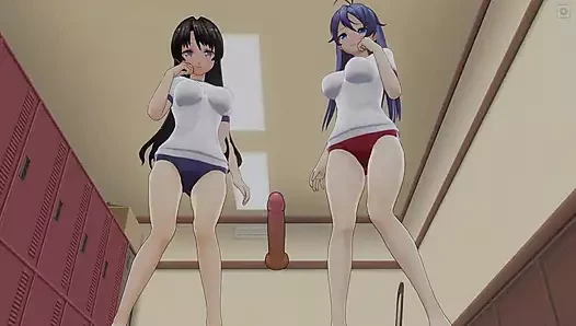 Tracksuit porn video – Two Students in Tracksuits Jerk off a Dick with Their Feet in the Locker Room