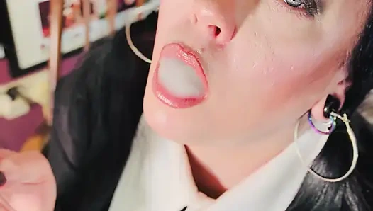 Wednesday Addams Smokes A Cigarette For Her Ghouls! Tina Snua Smoking A Cork Cig - OMI Snap Inhales OME Drifting