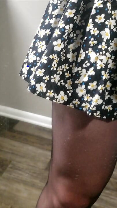 Cute transgirl teasing her caged cock and booty