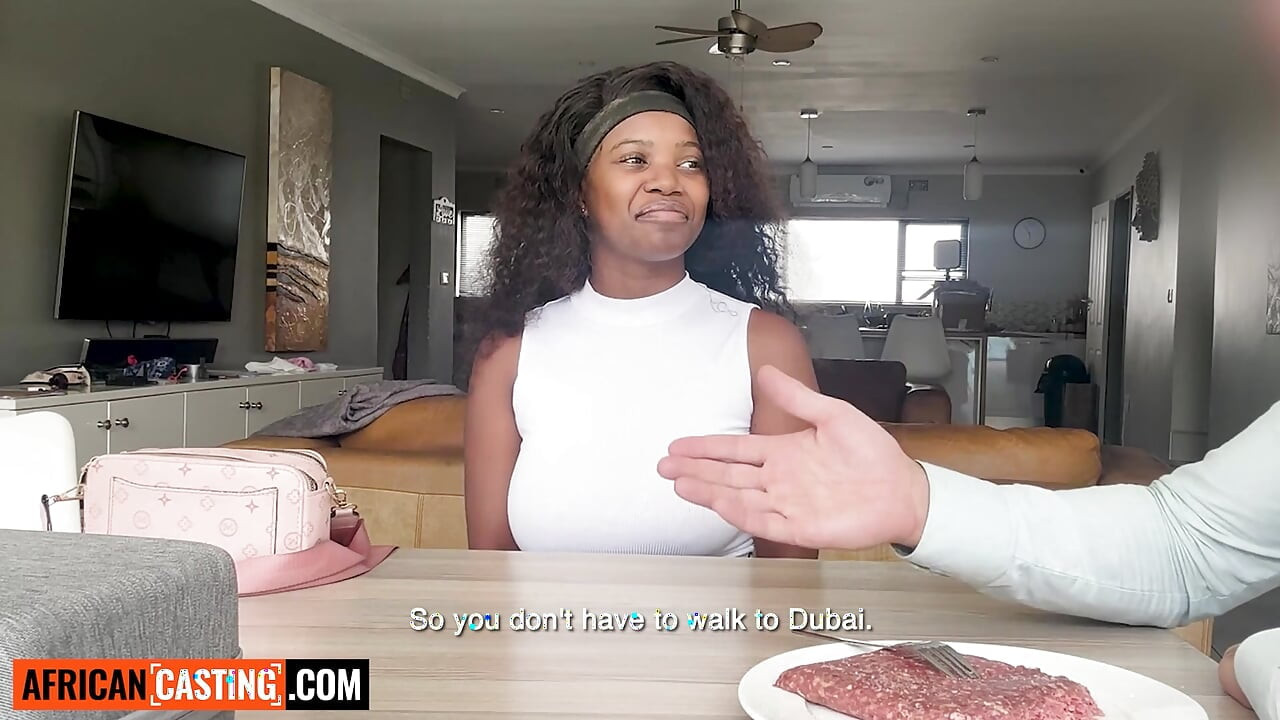 This THICK EBONY TEEN said she was camera shy... stripped down fast when I offered a deal