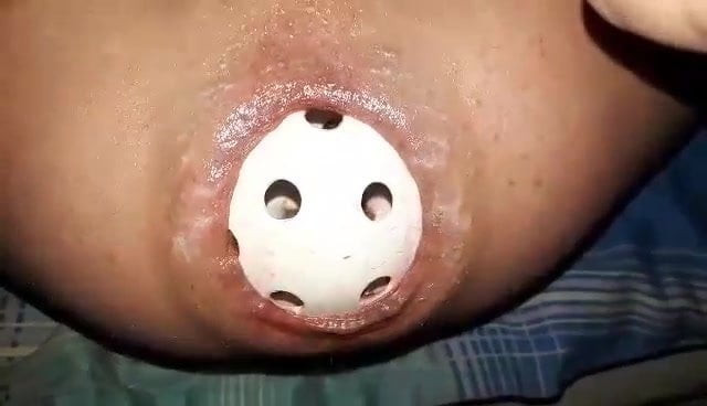 8cm ball inside my faggot cunt