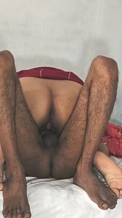 Desi bhabhi is red dress cowgirl riding and missionary fucking and cum shot on her hairy pussy | Clip 1