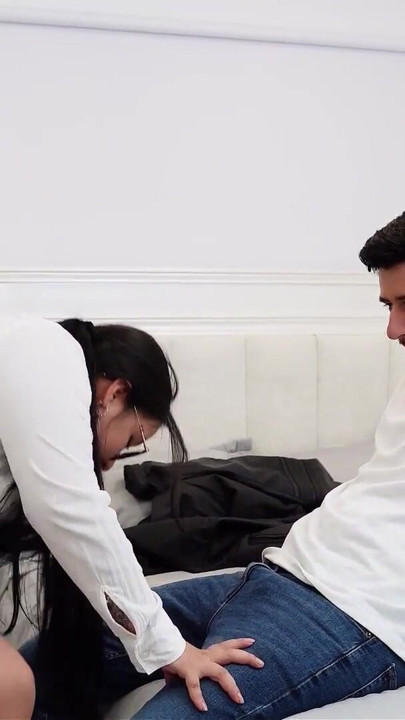 GIRL DOES EVERYTHING TO GET THE JOB... ENDS UP WITH A MOUTH FULL OF CUM | Clip 1