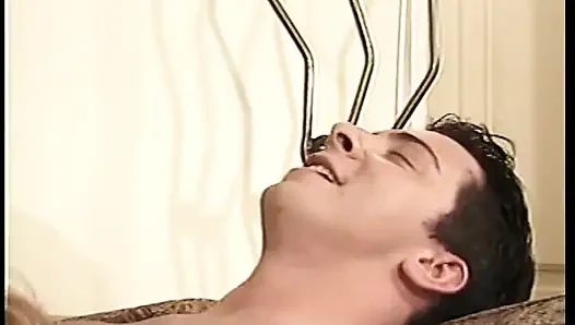 Randy stud fucks chick and fills guy's ass with dick in MMF bisexual fun