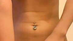 19 year old intensely masturbating in the bathroom