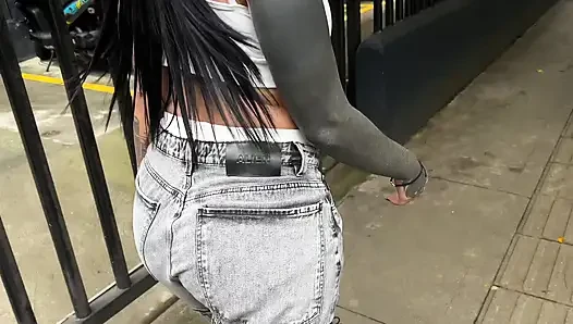 Trip to The Sex Shop with Beautiful Big Natural Ass Tatted Latina and Bareback Sex
