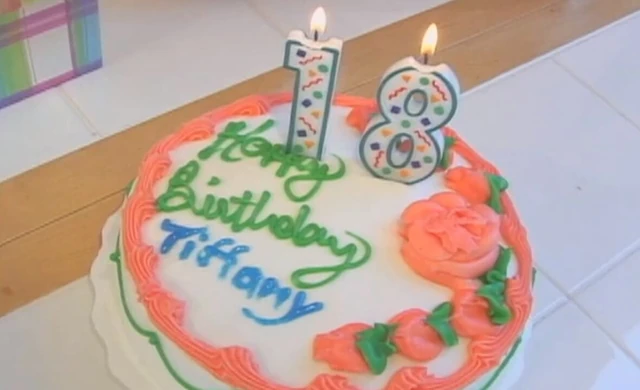 Finally 18 Tiffany shoves her dildo up her ass with joy