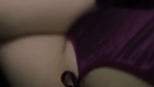 Indian Desi really sexy in Purple SAtin Lingerie and fuck until cum so hard