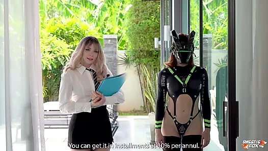 Hot Sex and Deepthroat with Redhead QT Robot till Pussy Creampie