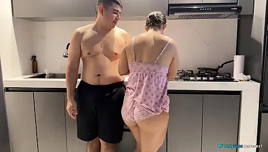 Stepbrothers share a bed due to the cold but end up fucking to stay warm