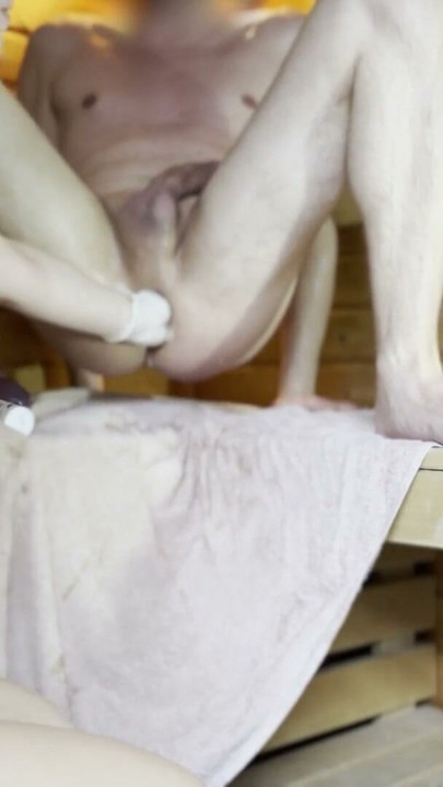 The hottest sauna sexy girl to boy peeing, deep anal dildo fucking & anal fisting you have ever seen | Clip 1