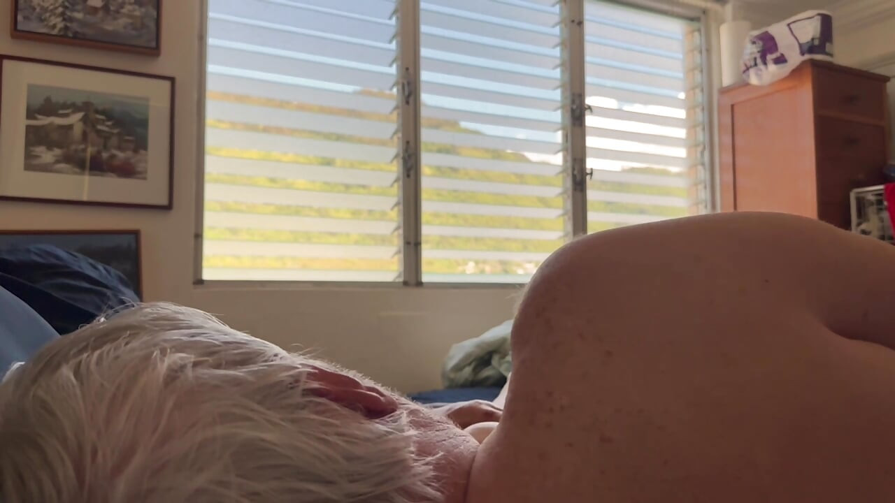 Spreading her legs and doing what comes next