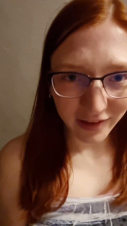 Shy redhead sucks in parking garage and is surprised | Clip 1