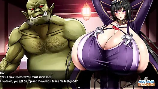 Ep9: Fela Elements Sex with a Giant Orc - Busty Idol Manor