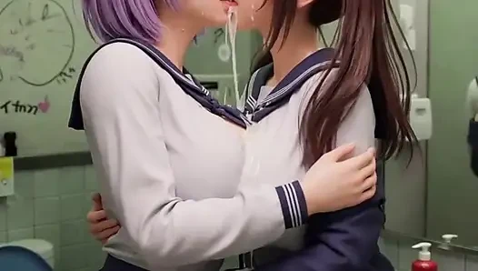 Kompilasi anime cosplay ciuman gadis sekolah
