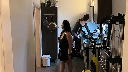 Fetish Lofts Clean-up Session with TV Slave Part 1-3