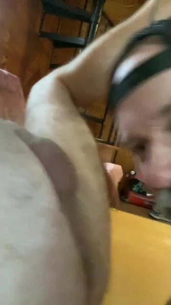 Jaw-dropping moment from "Hairy Dad busted jerking on front porch"