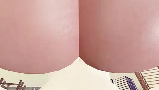 Big Indian Professor WITH A GIGANTIC ASS has sex with a guy in the library alone - full animation