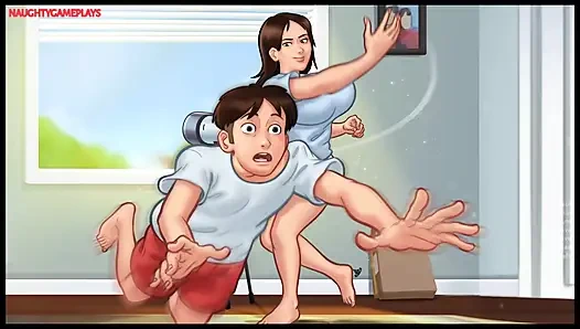 Summertime saga teil 26 von dark Haaren - vollbusige stiefschwester bekommt ihre muschi von glücklichem stiefbruer geleckt