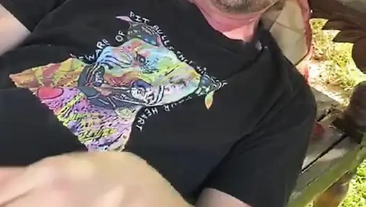 Outside playing with my cock