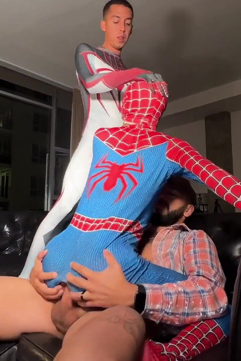 Big Dick Tag Team Group Gay Sex Spider Bro!